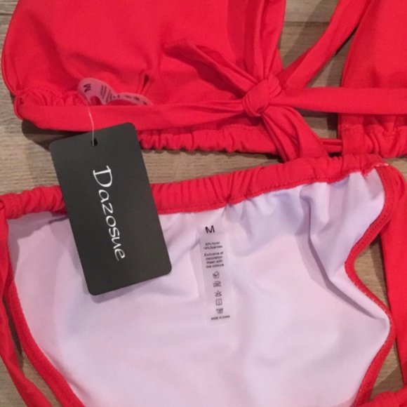 Women’s Brazilian Two Piece Tie Knot Halter Triangle Bikini - Picture 8 of 8